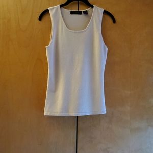 Express Top Womens Large Beige Knit Sleeveless